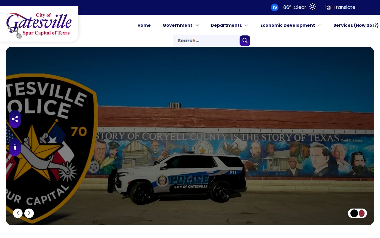 Gatesville warrant records, Gatesville Police Department information