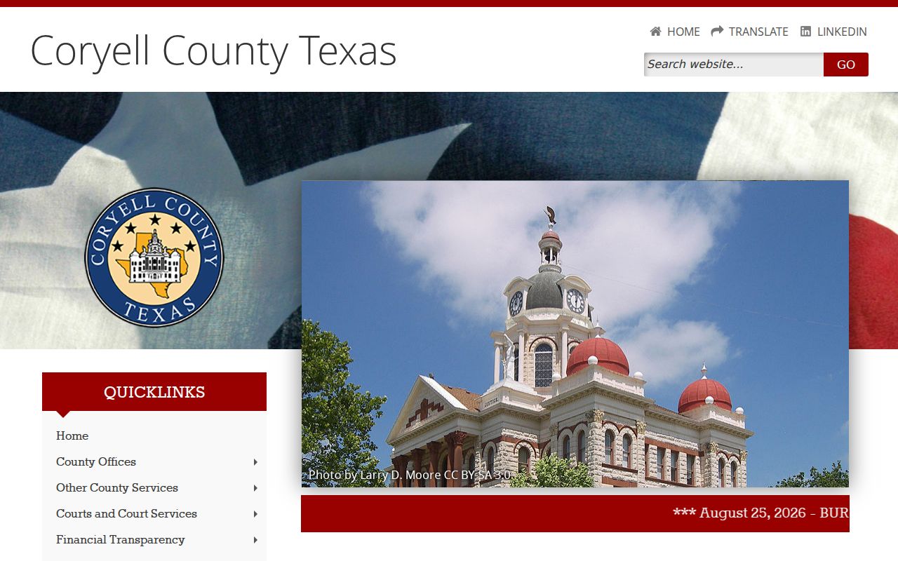 South Mountain warrant records, Coryell County court and constable information